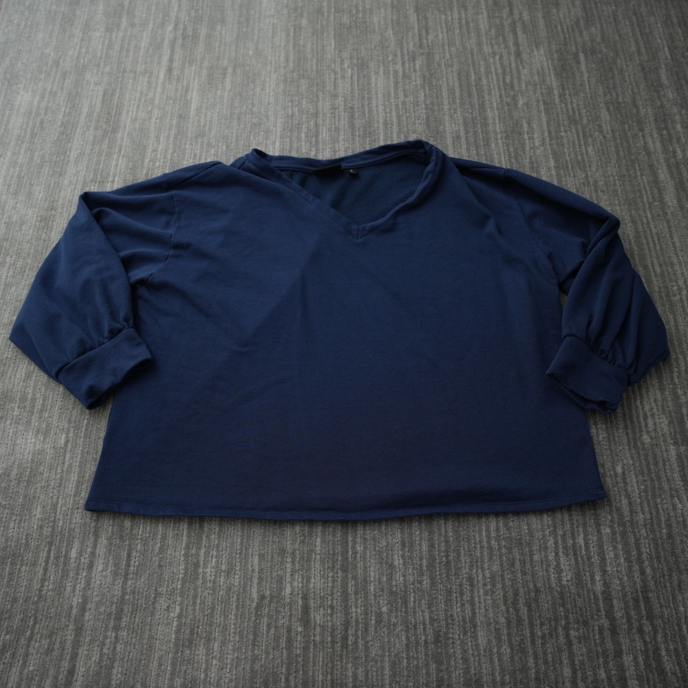 G by Giuliana 2 Piece Set Somen Navy Blue Sweatshirt Sweatpants‎ Plus Size 2X